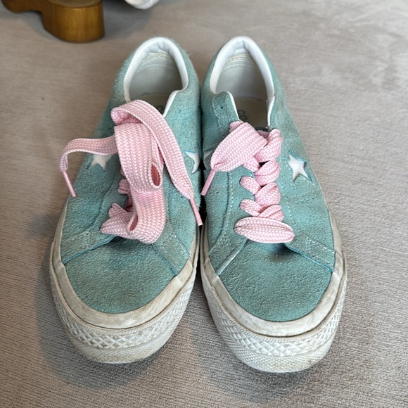 Converse One star Suede Baby Blue Low Top - Picture 2 of 8